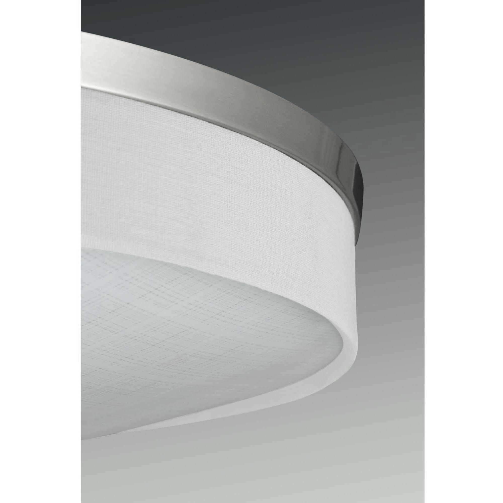 Weaver LED LED 16 inch Brushed Nickel Flush Mount Ceiling Light, Progress LED